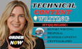write white paper, technical writing, saas, crypto, ai, business content