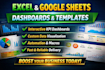 Ontwerp excel en google sheets dashboards, sjablonen en datavisualisatie