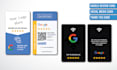 design a custom google style feedback card with qr code