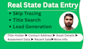 provide real estate skip tracing, title search and lead generation