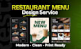 design modern restaurant menu, food menu or cafe menu