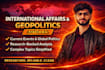 write international affairs and geopolitics articles with deep research