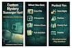 create a custom mystery scavenger hunt with suspects and clues
