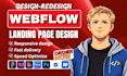 build webflow landing page, webflow website, framer website, figma to webflow