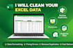 do excel data cleaning, formatting and data entry