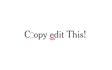 do copy editing and academic editing