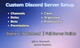 create a custom discord server with bots, roles, and channels