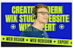 create modern wix studio website design, wix studio redesign, wix expert