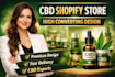 design cbd website, cbd store, cannabis website, cbd shopify store
