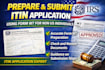 prepare and submit itin application using form w7 for non US individuals