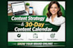 create a content strategy, content plan and content calendar