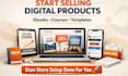 setup stan store, digital product store ebooks, courses, templates for coaches