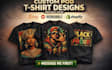 create print on demand apparel designs for esty redbubble and shopify