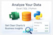 analyze your data in excel sql or python