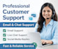 provide professional email and chat customer