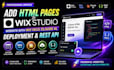 add html pages to wixstudio website with wix velo claude ai deployment rest api