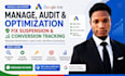 manage audit and optimization google ads fix suspension and conversion tracking