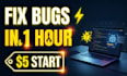 fix HTML CSS javascript bugs in 1 hour