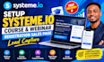 setup systeme io course webinar registration sales landing page lead capture