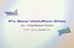 improve your webflow website pagespeed score