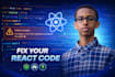 fix bugs in your react nodejs or full stack app