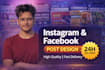 design high converting instagram and facebook post design