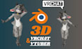 custom 3d furry vtuber model nsfw vrchat avatar unity 3d model pc quest vbridger