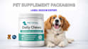 create product packaging and label design for pet supplement and wellness brands
