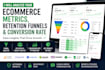 analyze your ecommerce product metrics, do retention funnels and conversion rate
