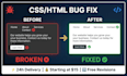 fix one css or layout issue on your website