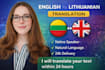 localize your english content to lithuanian