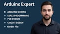 code arduino project, program esp32, do electronic circuit and create pcb design