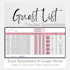 design custom CSV spreadsheet budget tracker wedding planner google sheet guest