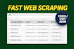 do web scraping and data extraction from any website
