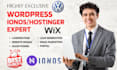 build ionos wordpress website,design wordpress hostinger ionos business website