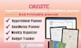 create hyperlinked digital planner, goodnotes planner and printable planner