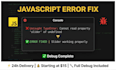 fix js errors on your website