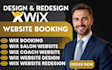 redesign wix booking website salon website coach website
