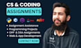 do coding assignment, projects and tasks in c, cpp, java, python, r, csharp, go