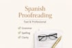 proofread and edit your spanish text professionally