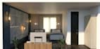 design modern bedroom with 3d render
