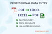 do data entry, PDF to excel and excel to PDF conversion fast