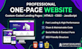 build professional responsive one page website