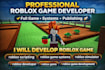 develop roblox game roblox developer roblox grow a garden brainrot survival game