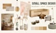 design your small apartment or studio with moodboard layout and shopping