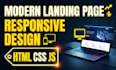 create high converting landing page HTML CSS js