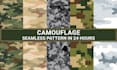 do camouflage seamless pattern design 12 hours