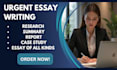 do urgent essay writing as an essay writer