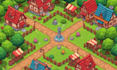 create top down pixel art tileset, rpg game asset, 2d pixel tilemap