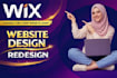 design modern wix website, wix website redesign and wix studio website